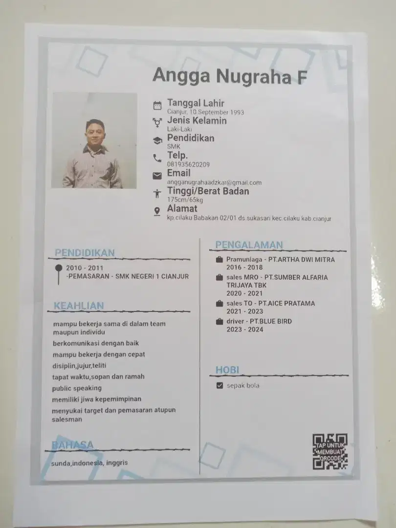 Cari Kerja DRIVER atau JAGA TOKO