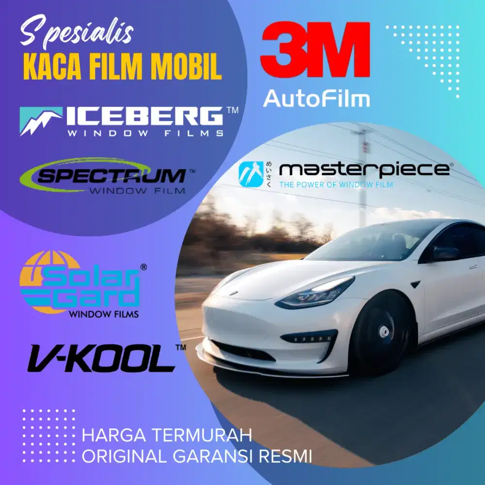 Kaca film mobil banyak pilihan Harga terjangkau Garansi Resmi