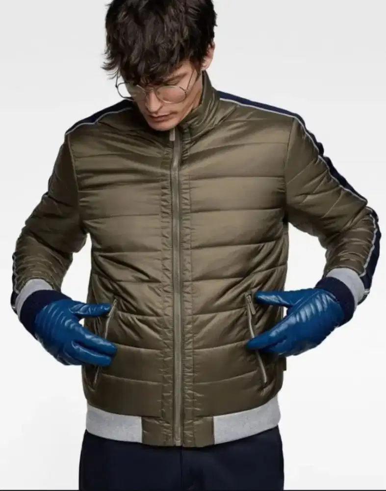 Jaket Zara Man Bikers Riding Puffer