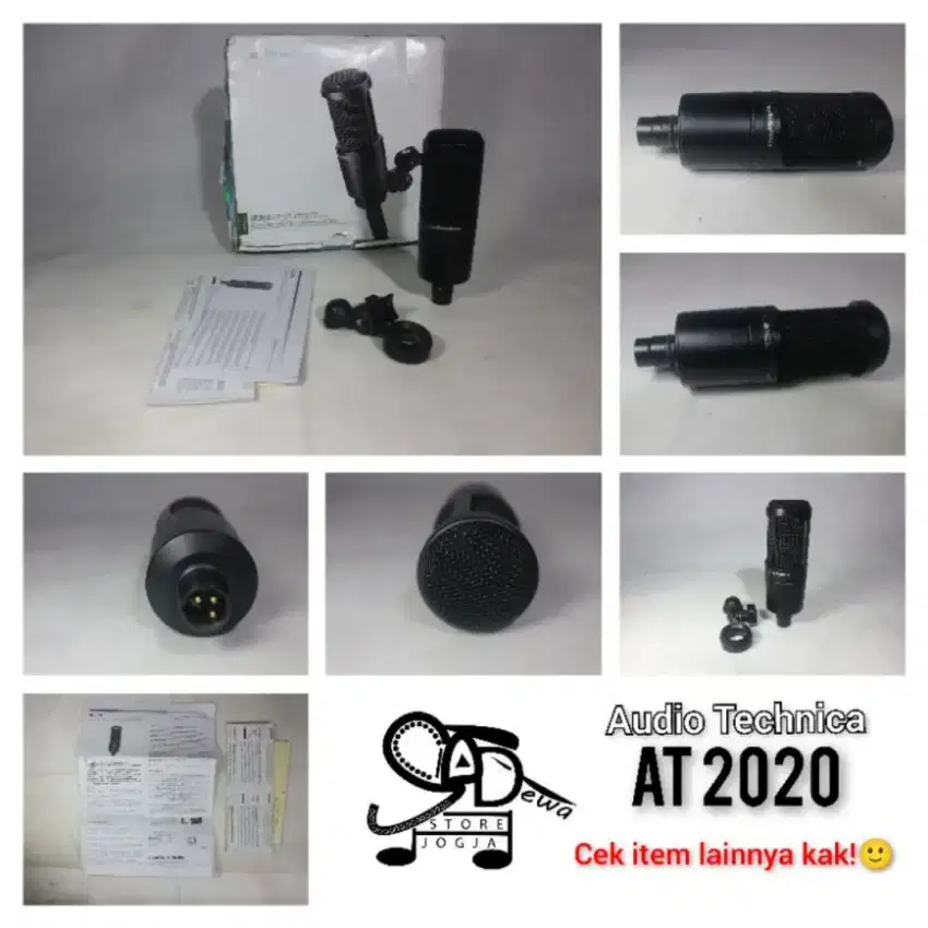 AT2020 Condenser Mic Audio Technica Microphone AT 2020 Condensor