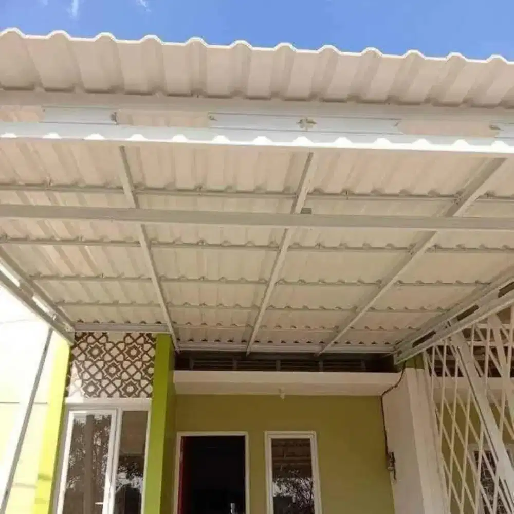 Pasang kanopi baja ringan galvalum terpasang