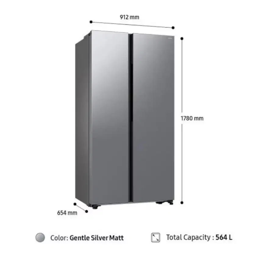 KULKAS SIDE BY SIDE SAMSUNG REFRIGERATOR 603 LITER RS-57DG4000M9SE
