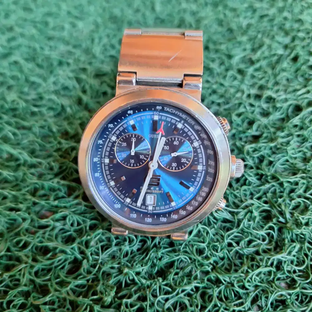 Jual jam Merk Gues Cronograph mewah Barang langka Asli dr luar.