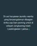 Karyawan laundry berpengalaman