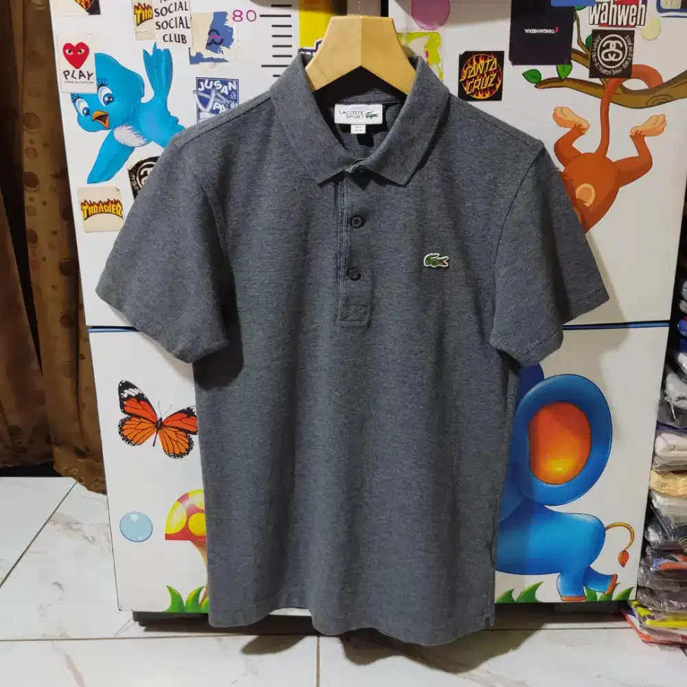 Kaos polo shirt LACOSTE SPORT mens colour grey Size XS/M