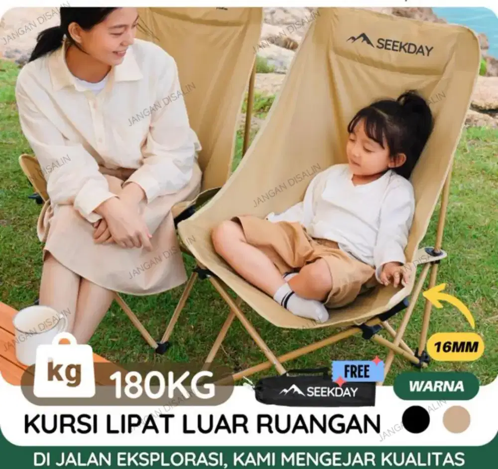 Kursi Lipat Camping Outdoor Bisa Rebahan