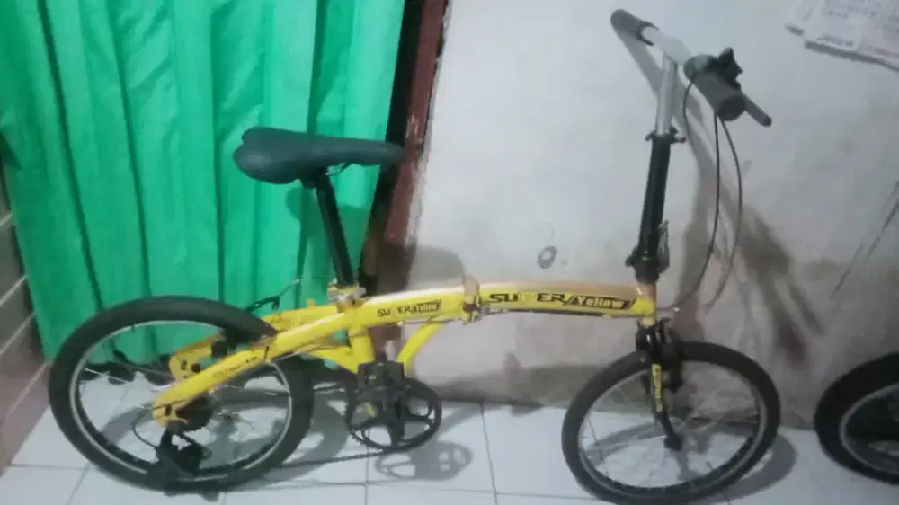 sepeda lipat 20genio Super Yellow