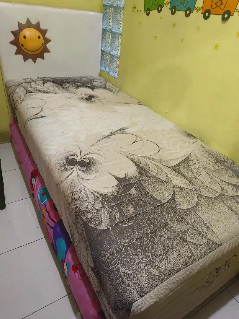 Airland 202 Gold 90x200 Kasur Spring Bed 2in1 Set Basket / Smiley