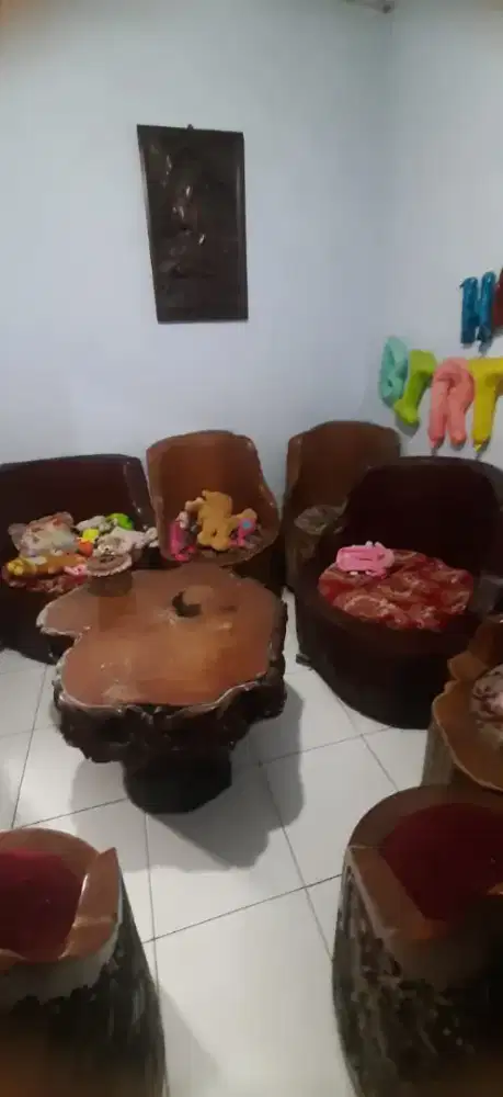 Jual 3 set Kursi Unik dan Langka, bahan dari kayu Jati