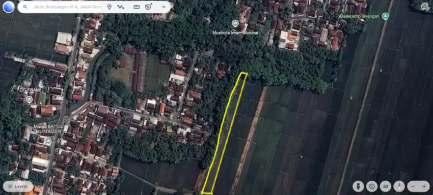 Dijual, tanah sawah 4000 meter persegi, lokasi Jiwan, Madiun