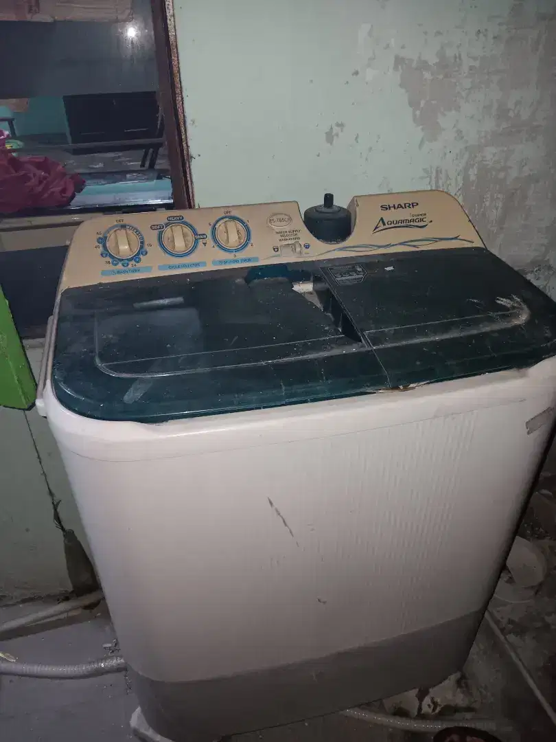 Mesin cuci sharp 2 pintu aquamagic
