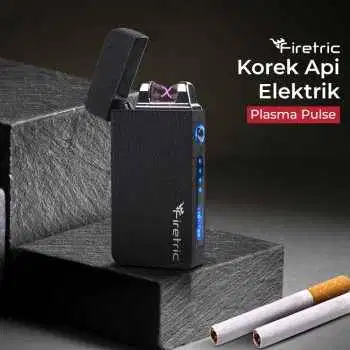 Korek Api Elektrik Pulse Plasma Cross Double Arc Lighter