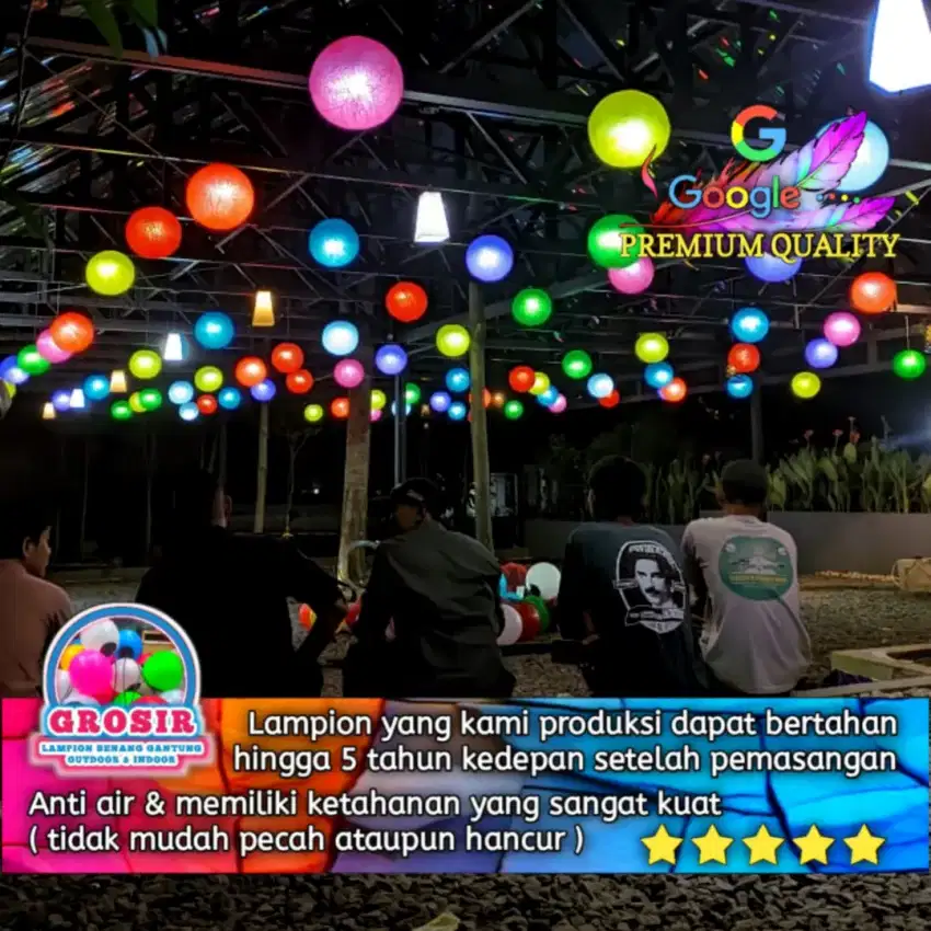 Grosir lampion benang gantung outdoor dan indoor 07