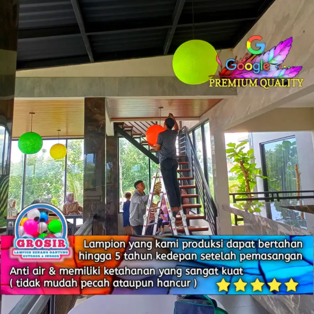 Grosir lampion benang gantung outdoor dan indoor 08