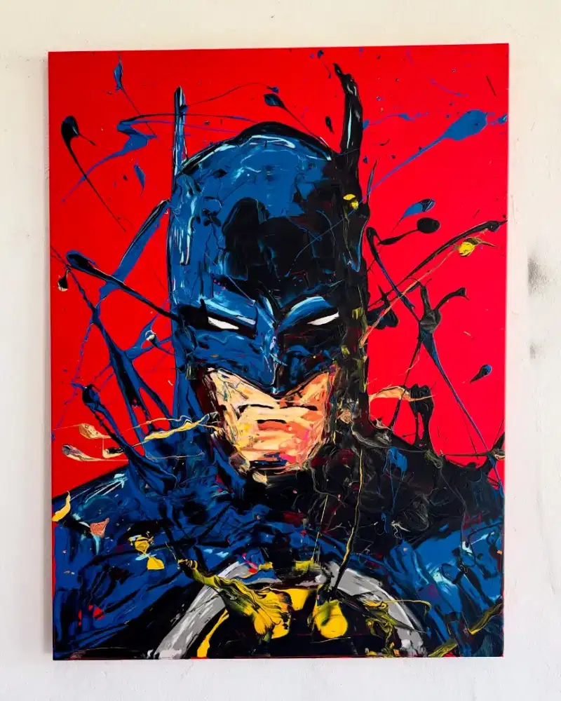 Lukisan Abstrak Batman Comic