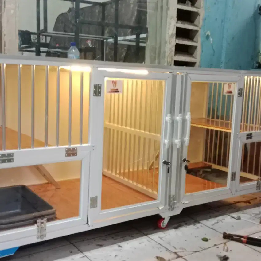 Kandang kucing 2 pintu panjang