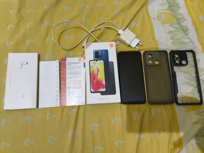 Redmi 12C 4+4/128 Grey Fullset lengkap sampai nota, mulus terawat