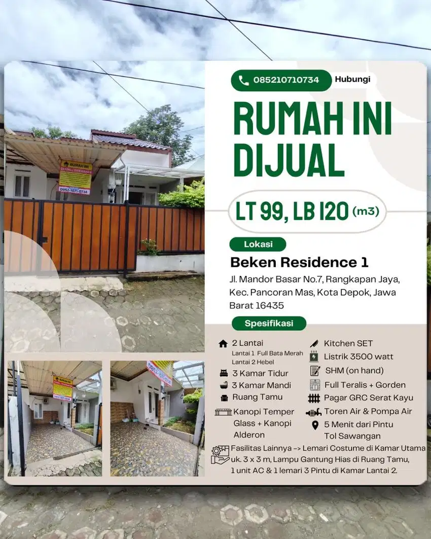 TURUN HARGA!!!Dijamin PALING MURAH ,RUMAH Dekat TOL