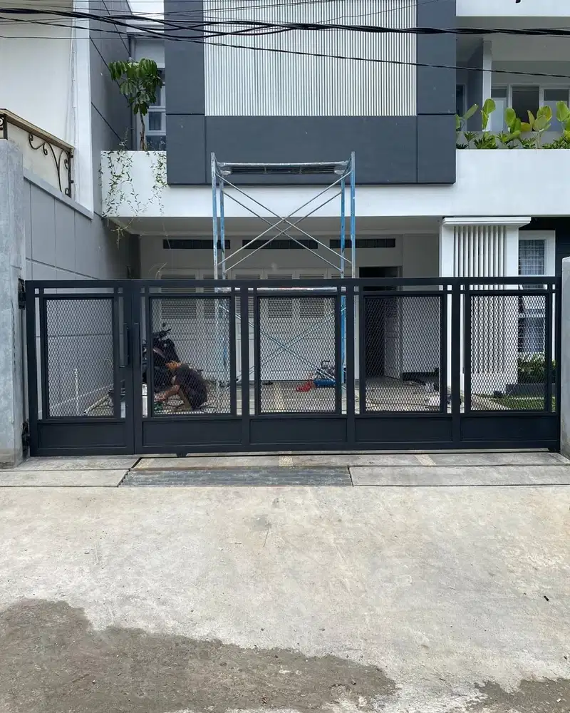 PAGAR BESI MINIMALIS PLAT JARING / PLAT PERFORATED / PLAT EXPANDED