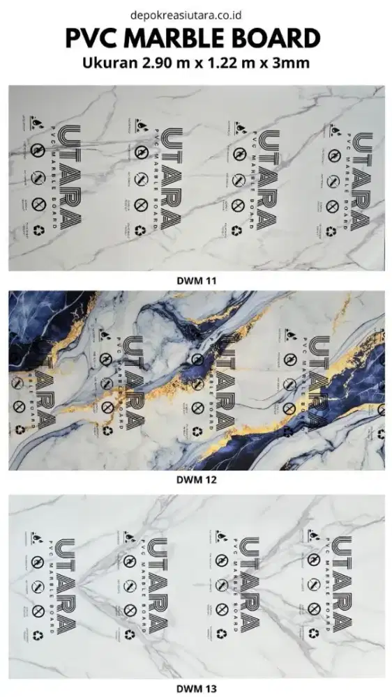PVC wall bord untuk dinding