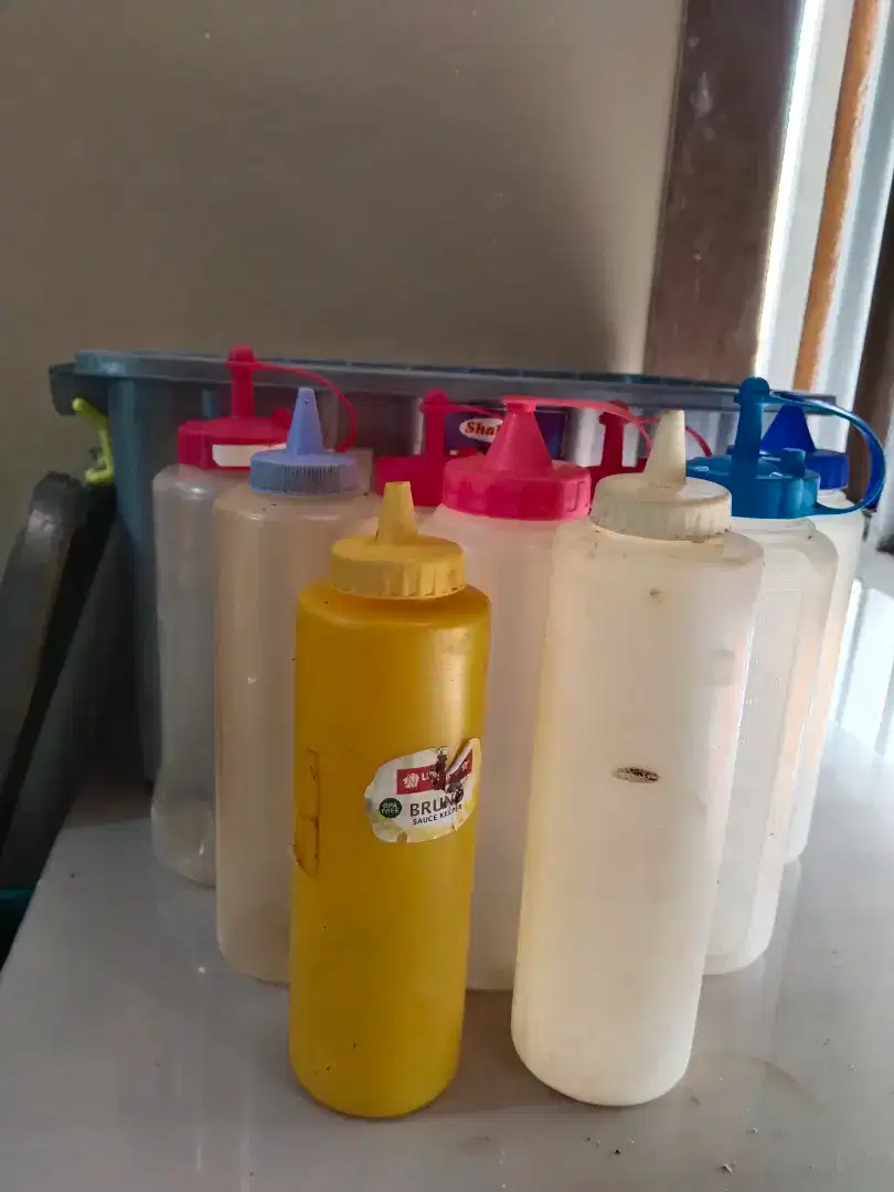 Botol saus 9 pcs 1000ml / 1 liter botol kecap botol mayones