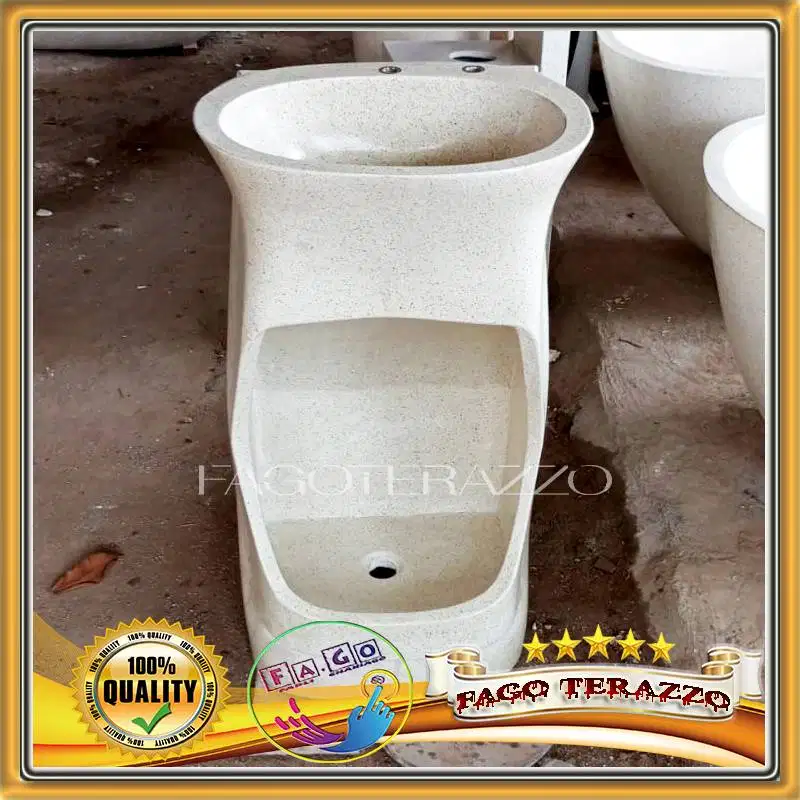 Wastafel Wudhu Teraso Marmer Minimalis 90cm x 45cm