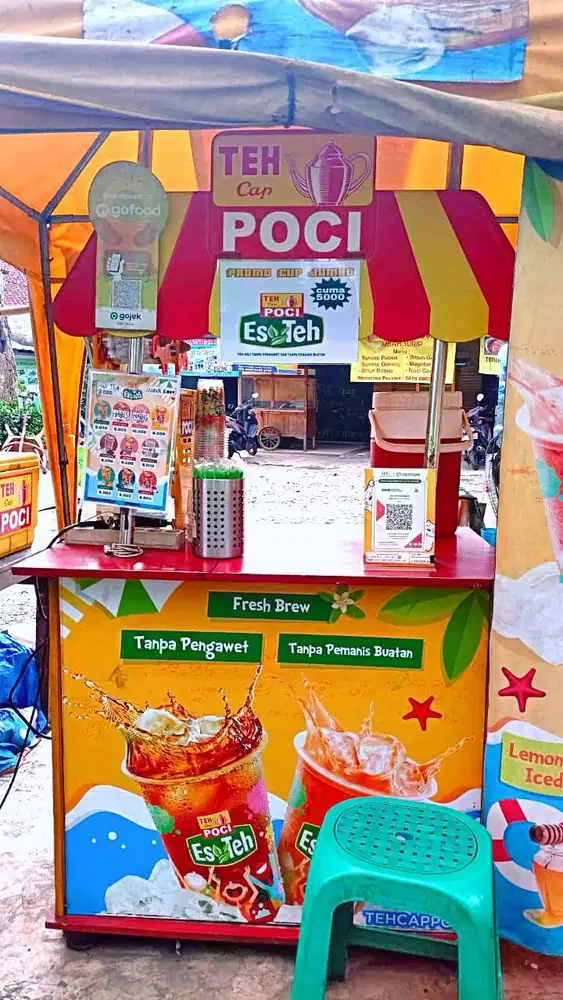 DIJUAL Booth Teh Poci Resmi Laris Manis