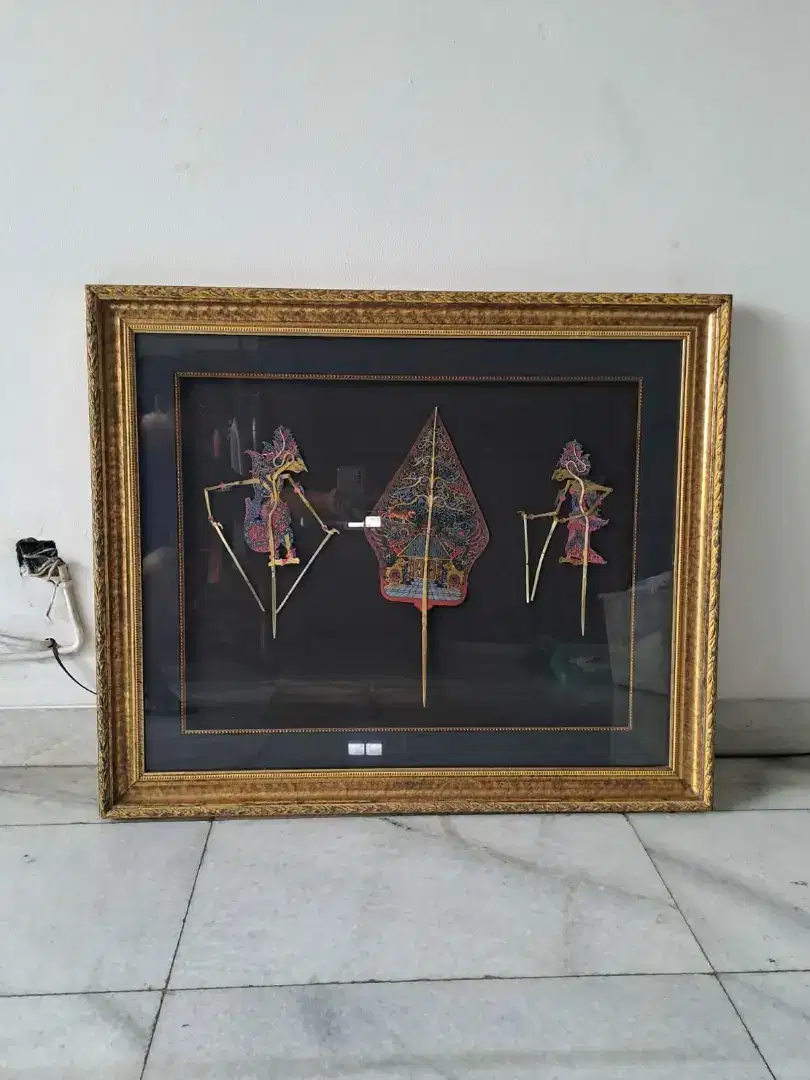 Pigura Bingkai Pajangan  Wayang Kulit Asli 100%