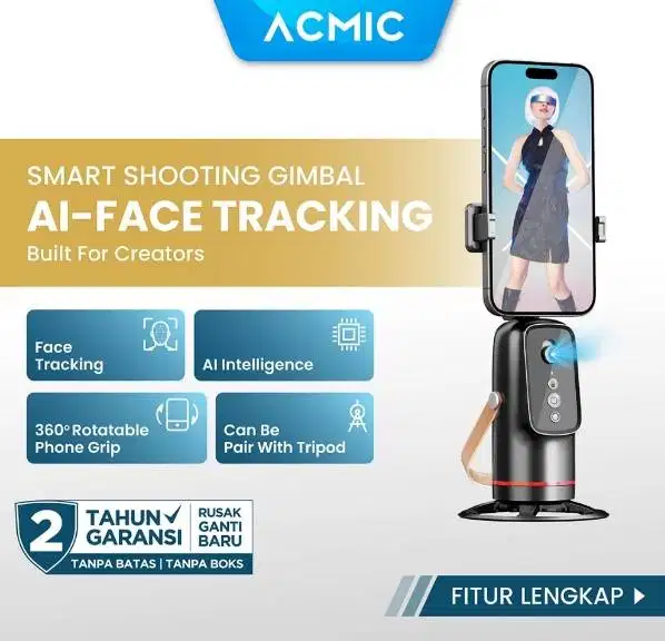 ACMIC OMNIVIEW PRO 360° Face Tracking Gimbal Stabilizer Selfie Tripod