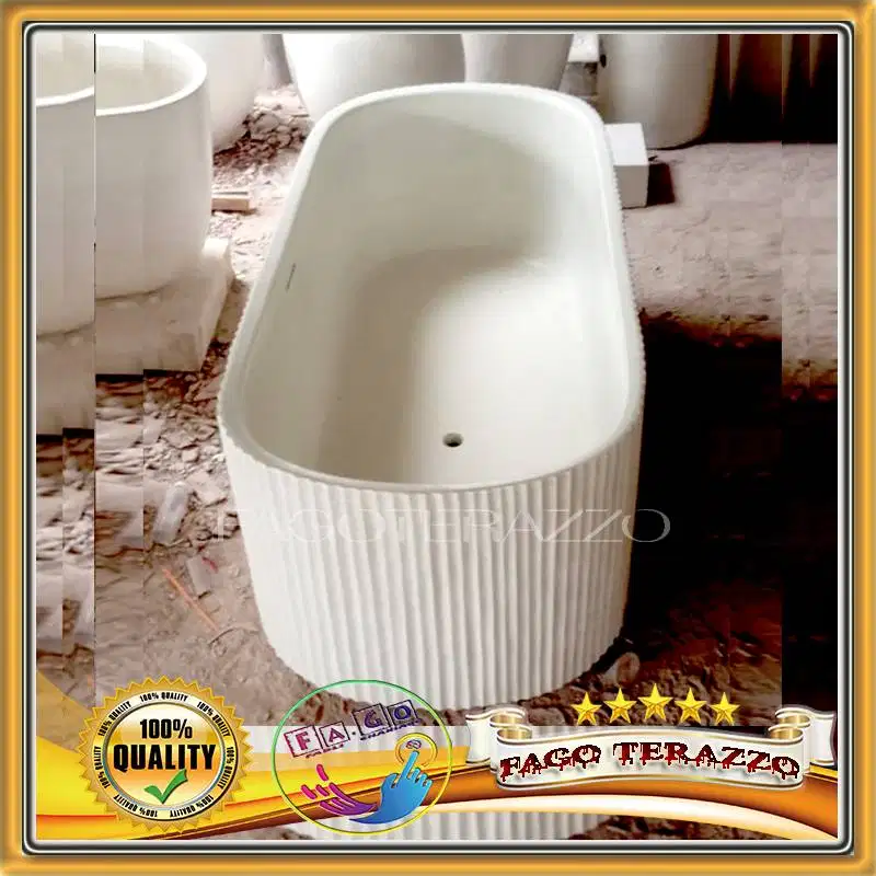 BATHUB TERASO UKIR ULIR | Bathtub Dewasa Standing Terazzo Handmade new