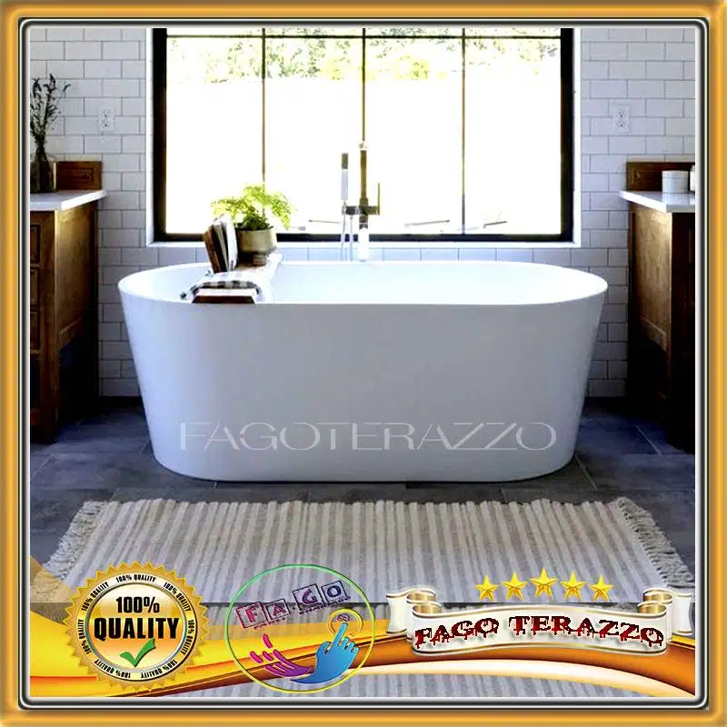 BathTub Marmer Terazzo Handmade new | Bathtub teraso standing murah