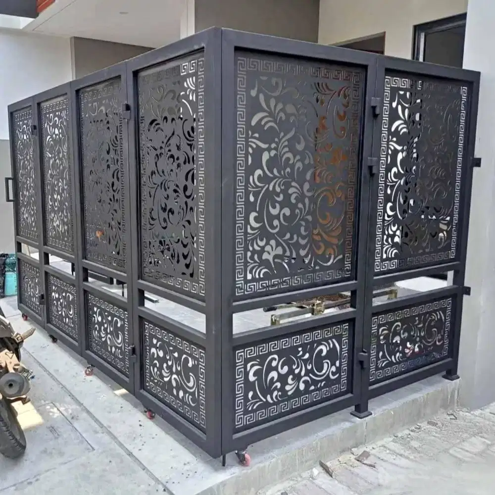 Pagar Minimalis Cutting Laser Gerbang Model Terbaru