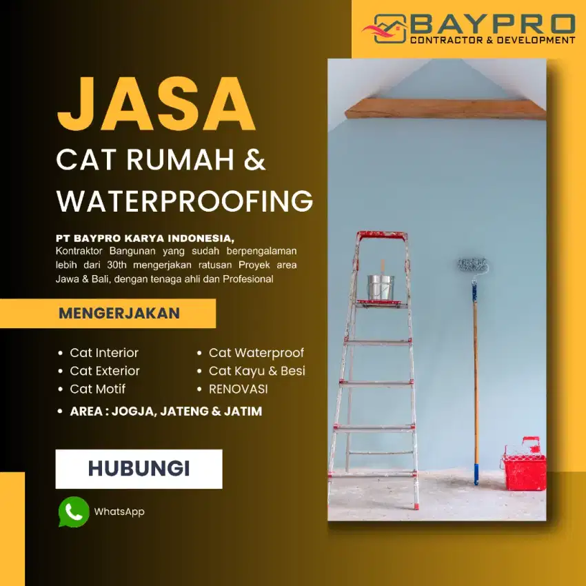 JASA CAT RUMAH, TUKANG CAT TEMBOK, WATERPROOFING KEBOCORAN RUMAH - SMG