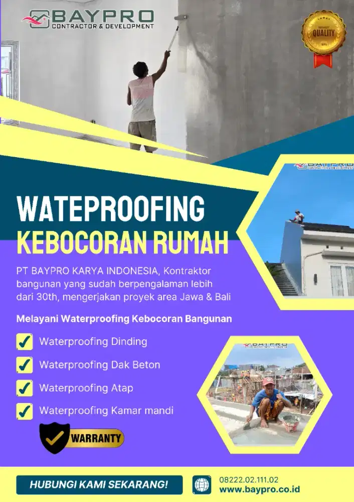JASA CAT RUMAH dan WATERPROOFING KEBOCORAN BANGUNAN - SMG