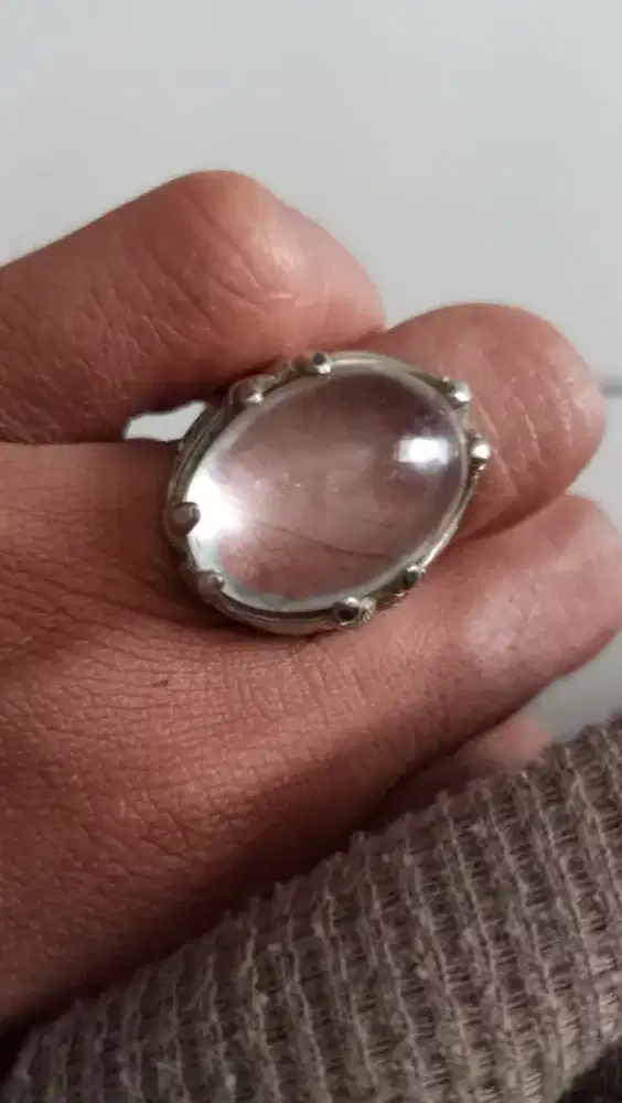 Batu Cincin Akik Permata Natural Quartz Kinyang Air