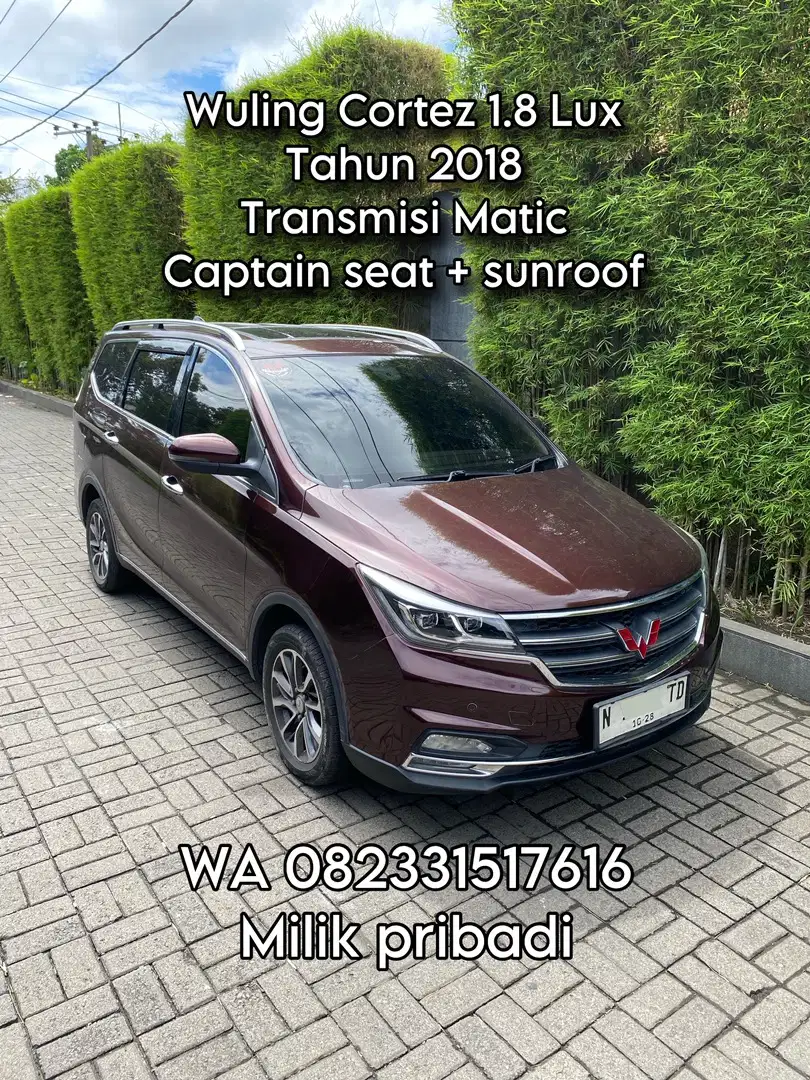 Wuling Cortez 2018 L Lux Captain seat Sunroof Bensin Pribadi