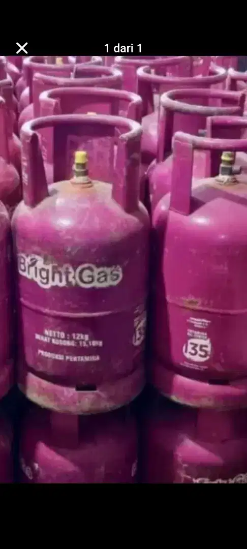 Gas 12kg Refil (isi ulang gas)