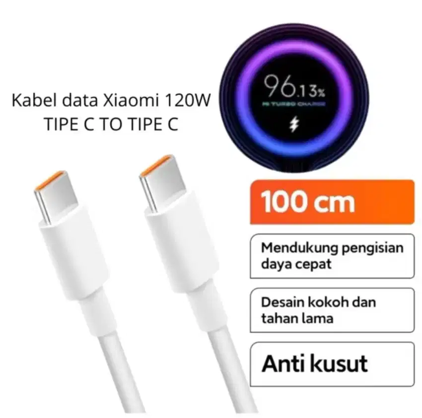 0Kabel Data XIAOMI 50W Type C To Type C MI Turbo Charge