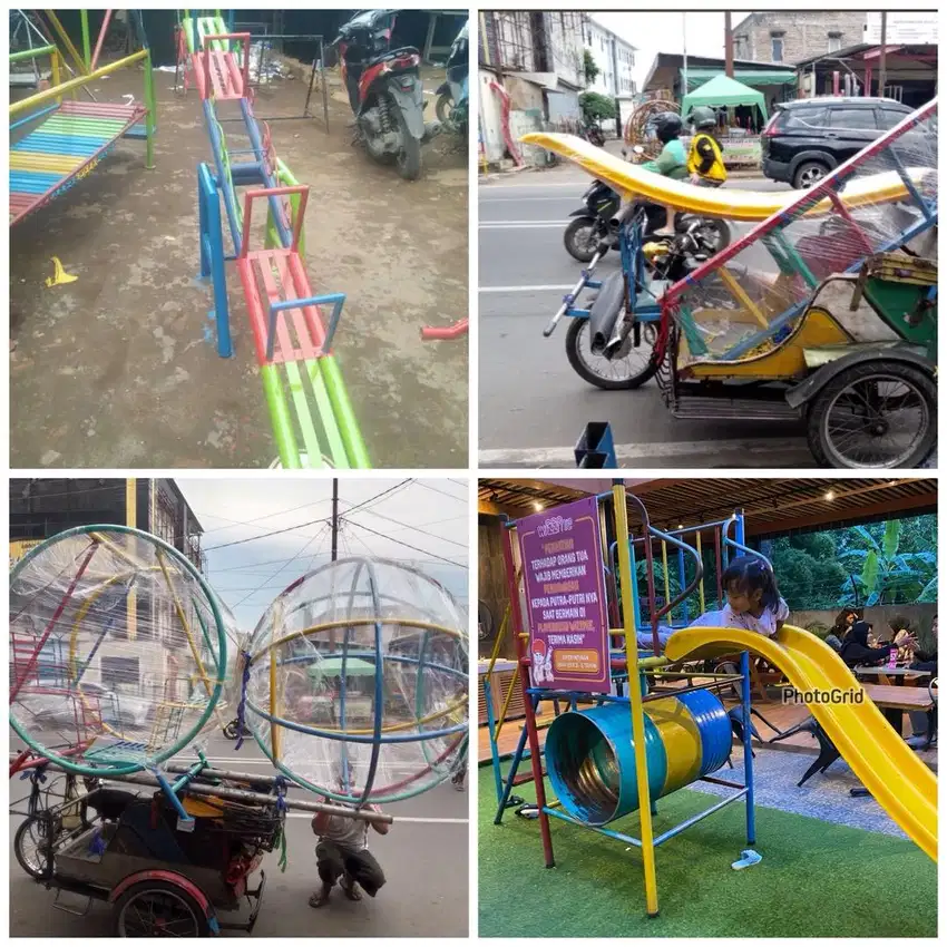 Perosotan, ayunan, jungkat jungkit, playground, mainan TK