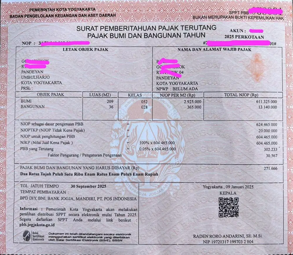 Tanah Pekarangan tengah kota dkt RS Hidayatullah SHM 232’M Bonus Rumah