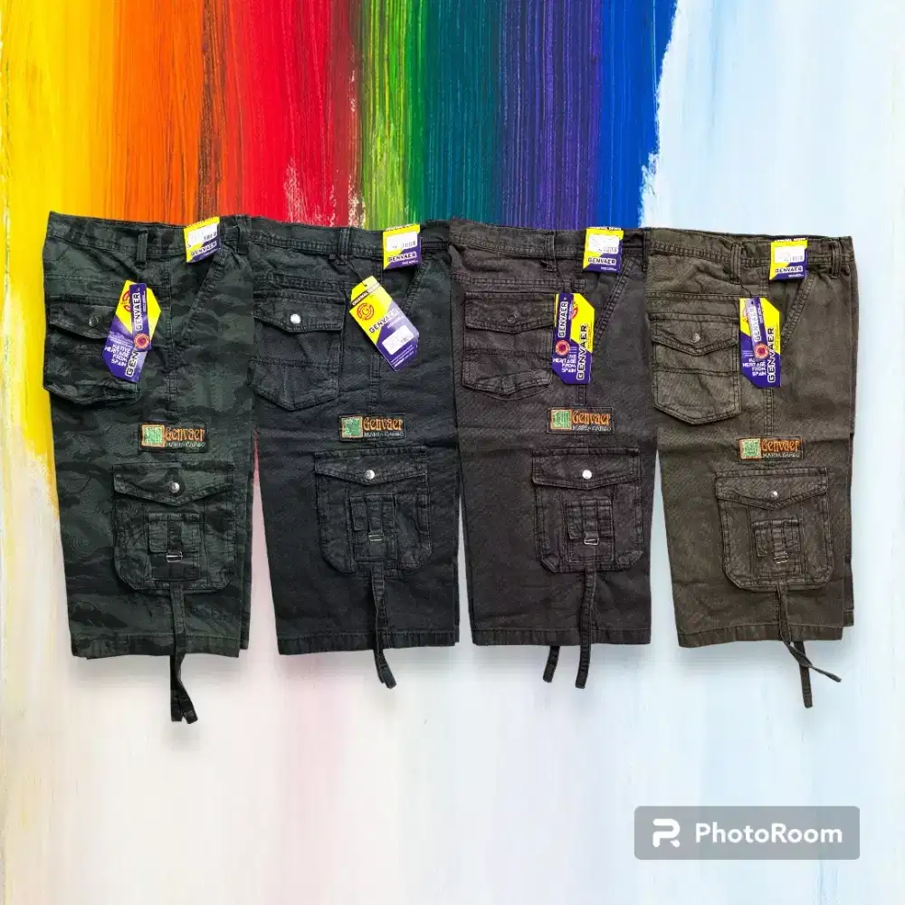 Celana pendek cargo kanvas