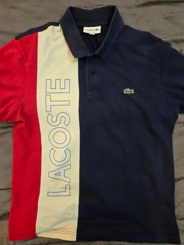 Lacoste Regular Fit Colourblock Ultra-lightweight Knit Polo Shirt uk L