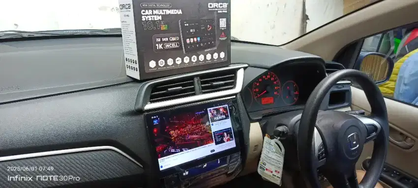 Pemasangan head unit android orca 9 inc di brio mobilio dan BR-V