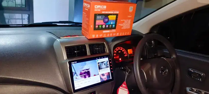 Pemasangan head unit android orca di Ayla ram 2/32