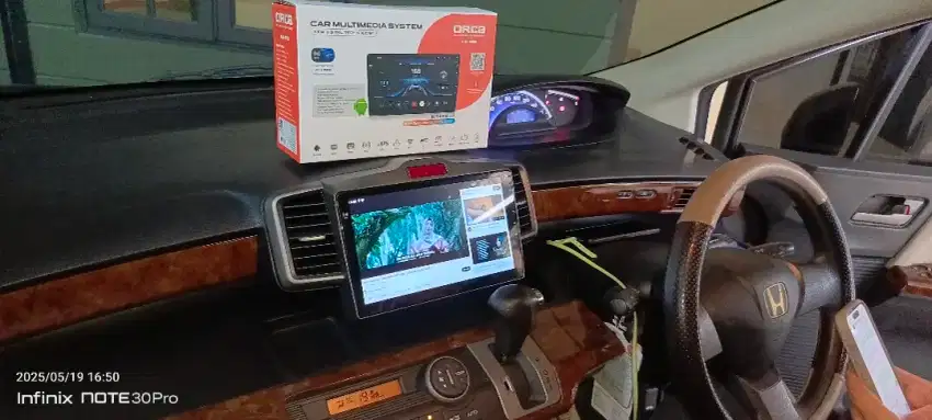 Pemasangan head unit android orca 10 inci di honda Freed