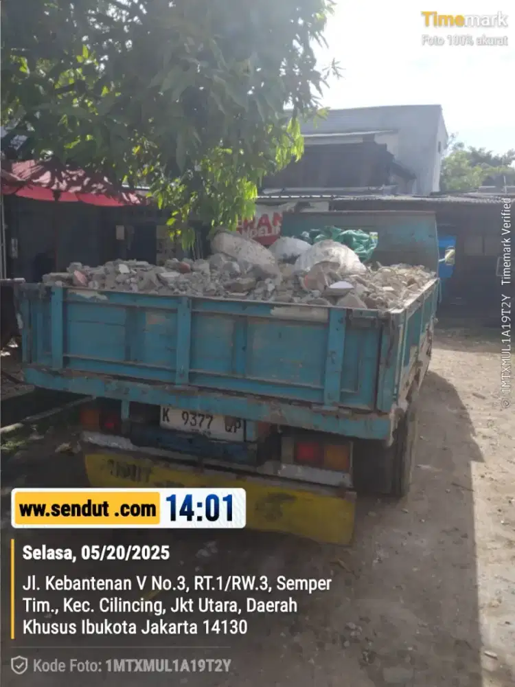 Urugan puing dan buang sampah murah