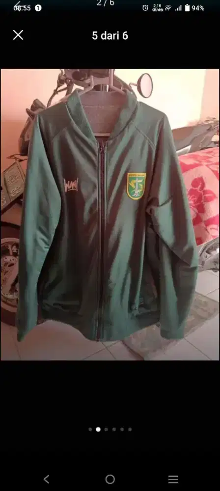 Jaket Persebaya bolak balik size XL