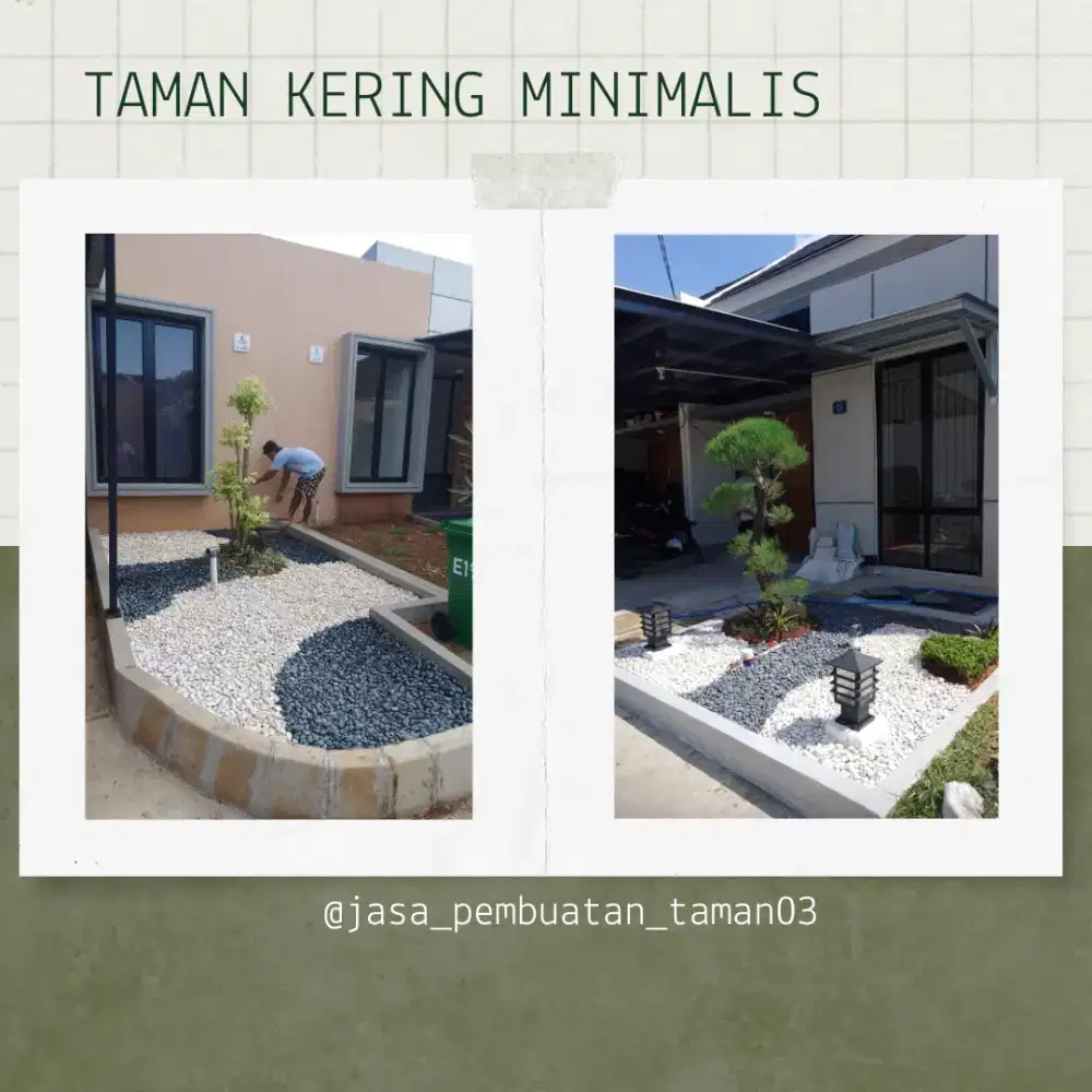 Jasa pembuatan taman kering - taman mudah perawatannya