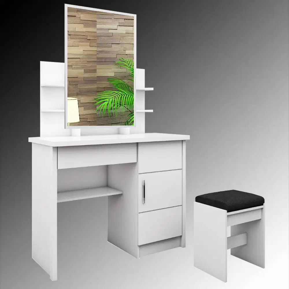 MEJA RIAS CERMIN KOTAK (FREE ONGKIR)