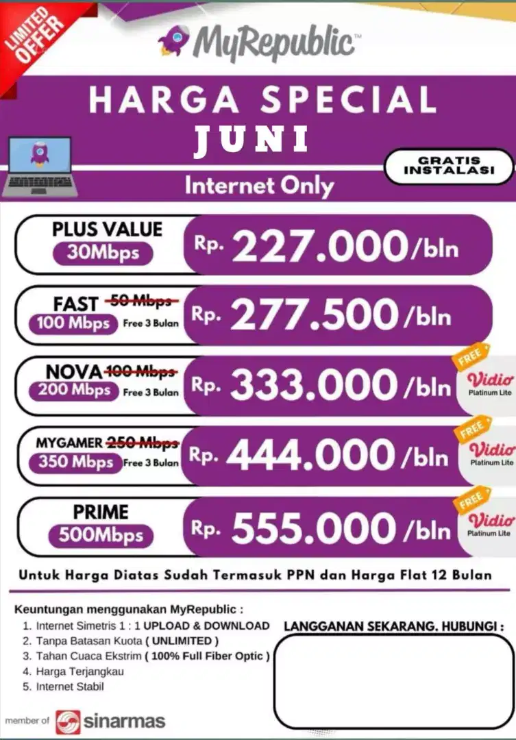 Pasang wifi anti lelet myrepublic